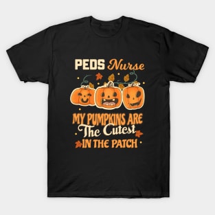 Pediatric Nurse Pumpkins Funny Halloween T-Shirt